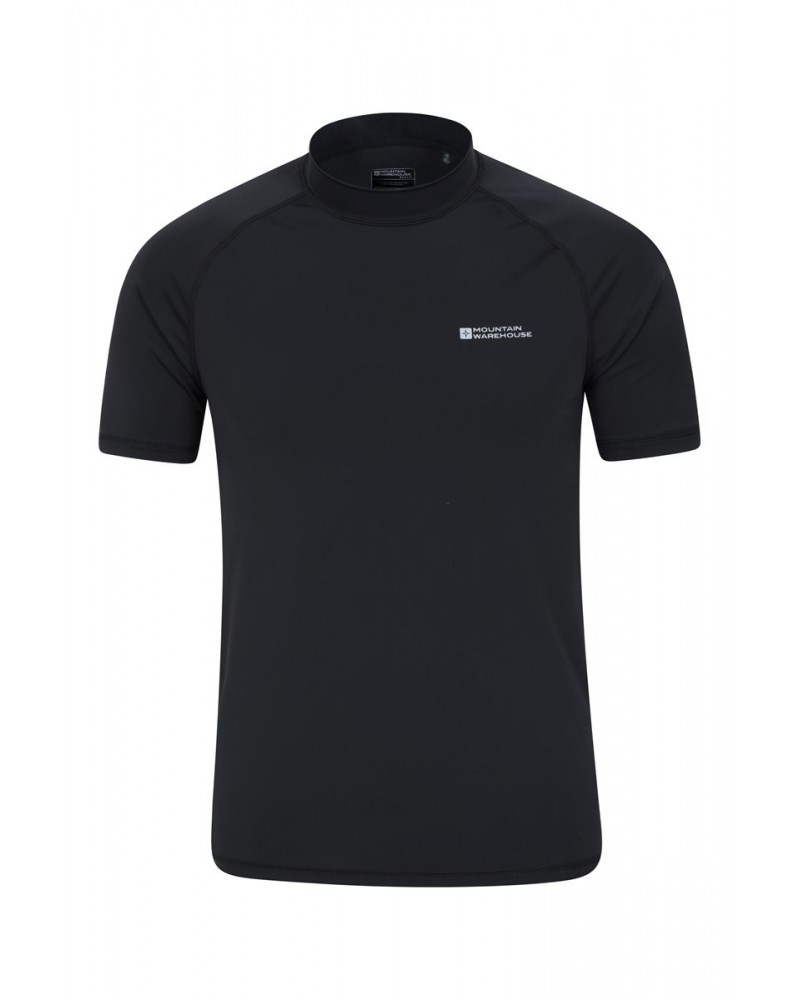 Mens UV Rash Guard Jet Black $13.99 Swimwear