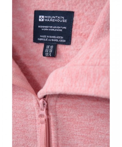 Snowdon Melange Womens Half-Zip Fleece Pale Pink $13.24 Fleece