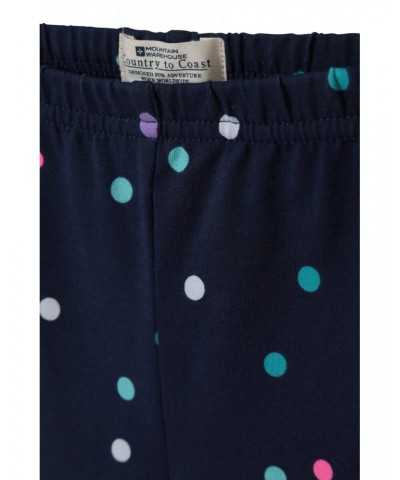 Patterned Casual Kids Leggings Multipack Navy $10.39 Active