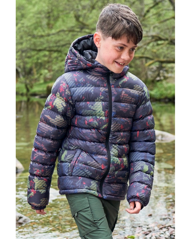 Seasons Printed Kids Insulated Jacket Jet Black $26.99 Jackets