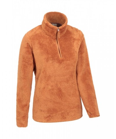 Teddy Womens Half-Zip Fleece Rust $17.48 Fleece