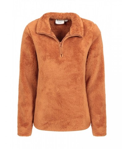 Teddy Womens Half-Zip Fleece Rust $17.48 Fleece