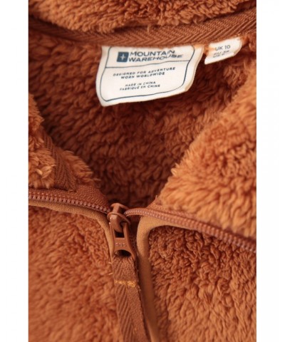 Teddy Womens Half-Zip Fleece Rust $17.48 Fleece