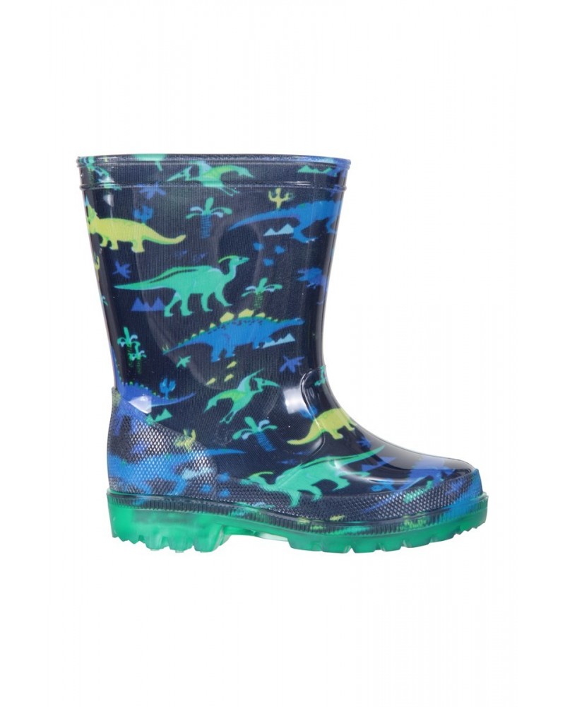 Splash Junior Flashing Lights Rain Boots Navy $12.74 Footwear