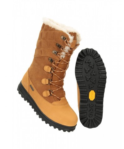 Vostock Womens Snow Boots Brown $48.00 Footwear