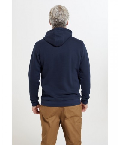 Sunset Mens Graphic Hoodie Navy $19.46 Tops