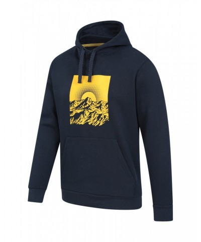 Sunset Mens Graphic Hoodie Navy $19.46 Tops