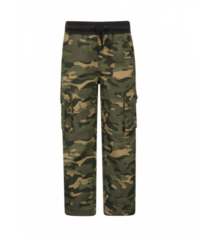 Pull Up Kids Jersey Lined Cargo Pants Camouflage $14.00 Pants