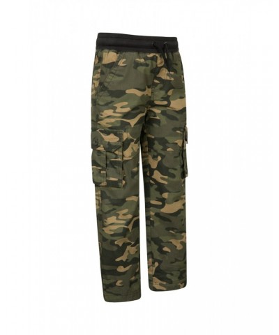 Pull Up Kids Jersey Lined Cargo Pants Camouflage $14.00 Pants