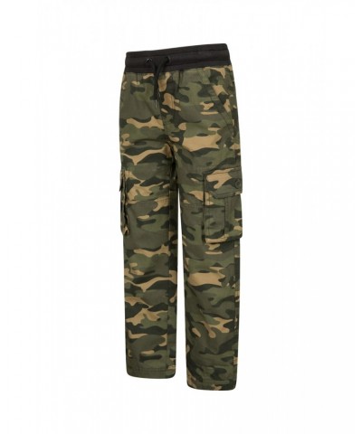 Pull Up Kids Jersey Lined Cargo Pants Camouflage $14.00 Pants