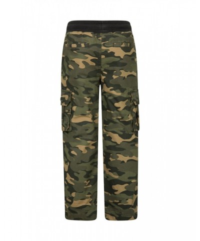 Pull Up Kids Jersey Lined Cargo Pants Camouflage $14.00 Pants