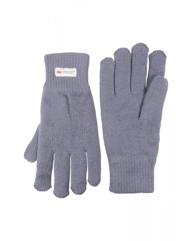 Thinsulate Mens Knitted Gloves Blue $14.74 Accessories