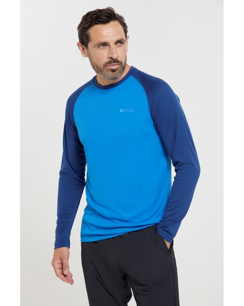 Endurance Mens Long Sleeved Top Blue $12.09 Active