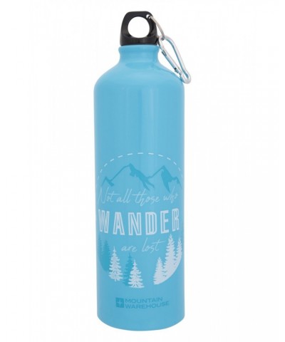 35 oz. Printed Metallic Bottle With Karabiner Bright Blue $11.20 Walking Equipment