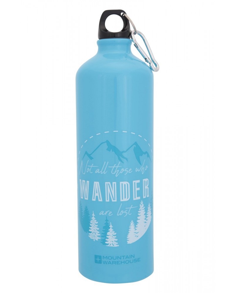 35 oz. Printed Metallic Bottle With Karabiner Bright Blue $11.20 Walking Equipment