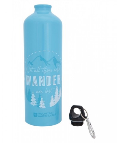 35 oz. Printed Metallic Bottle With Karabiner Bright Blue $11.20 Walking Equipment