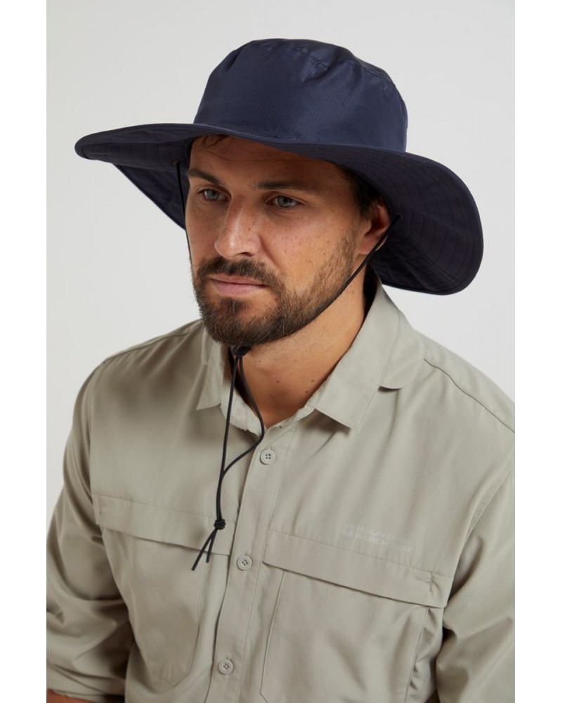 Travel Anti-Mosquito Mens Brim Hat Navy $21.59 Accessories