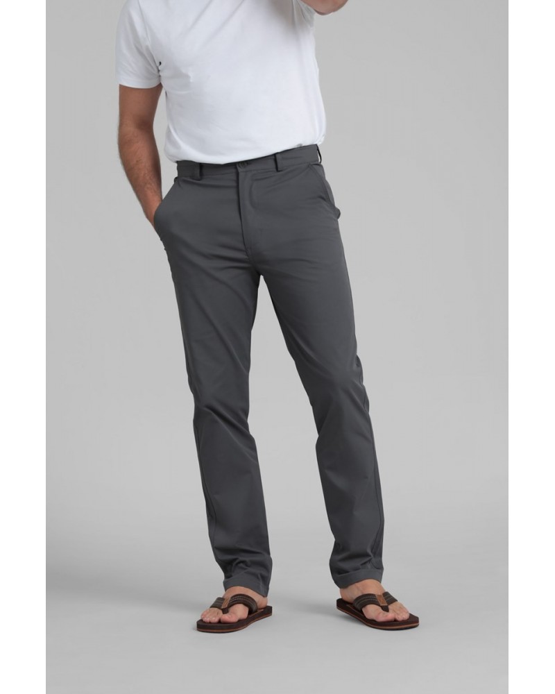 Adventure Mens Water Resistant Chino Pants Charcoal $25.49 Pants