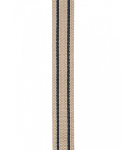 Striped Canvas Mens Belt Beige $10.79 Accessories