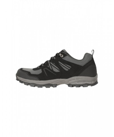 McLeod Mens Outdoor Wide-Fit Hiking Shoes Jet Black $18.45 Footwear