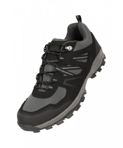 McLeod Mens Outdoor Wide-Fit Hiking Shoes Jet Black $18.45 Footwear