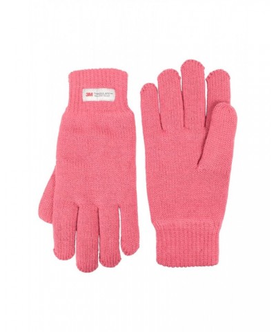 Thinsulate Womens Knitted Gloves Pink $14.24 Accessories