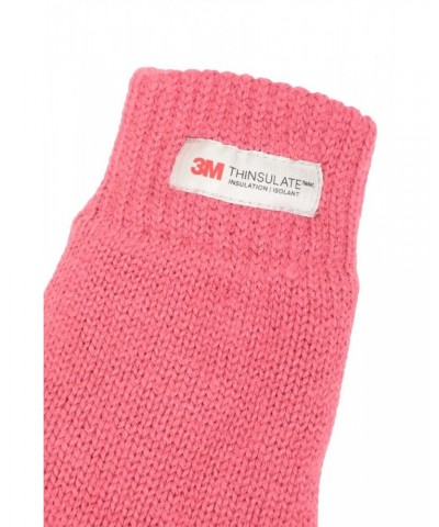 Thinsulate Womens Knitted Gloves Pink $14.24 Accessories