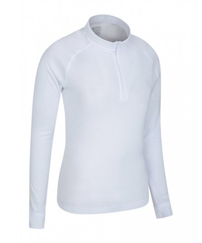 Talus Womens Zipped Turtle Neck Top White $14.74 Thermals