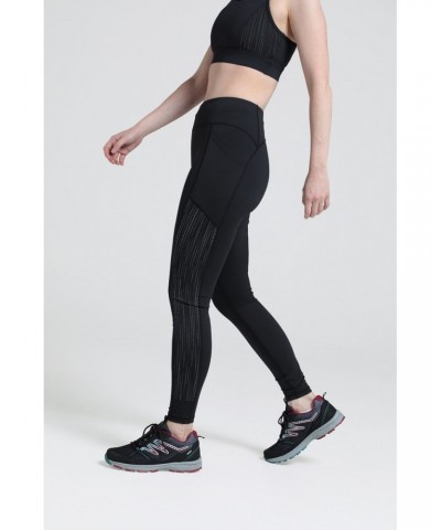 Time Trial II Womens Running Leggings Black $19.00 Active