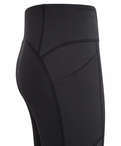 Time Trial II Womens Running Leggings Black $19.00 Active