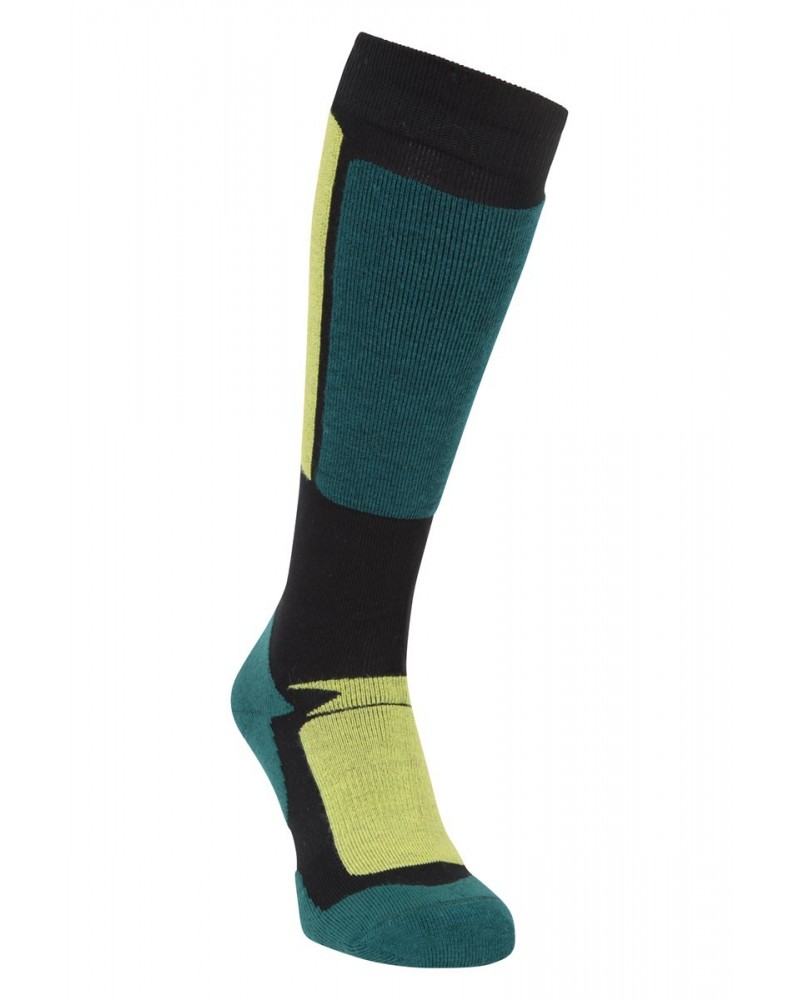 Extreme Mens Thermal Merino Knee Length Ski Socks Teal $12.31 Accessories