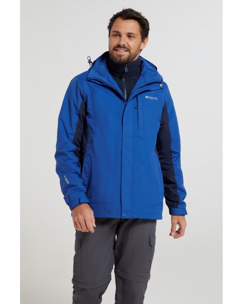 Thunderstorm Mens 3 in 1 Waterproof Jacket Cobalt $37.40 Jackets