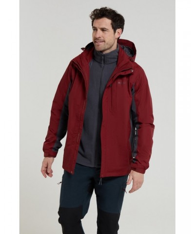 Thunderstorm Mens 3 in 1 Waterproof Jacket Red $35.20 Jackets