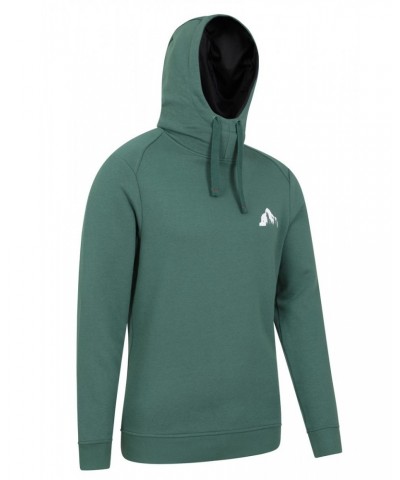 Alder Mens High Neck Printed Hoodie Green $17.69 Tops