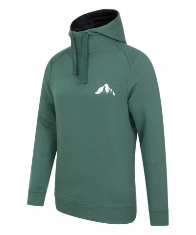 Alder Mens High Neck Printed Hoodie Green $17.69 Tops