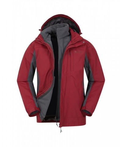 Thunderstorm Mens 3 in 1 Waterproof Jacket Red $35.20 Jackets