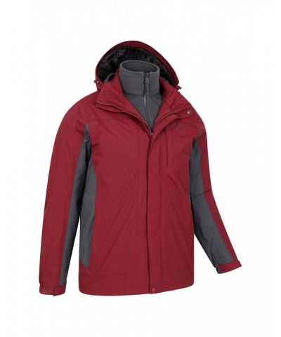 Thunderstorm Mens 3 in 1 Waterproof Jacket Red $35.20 Jackets