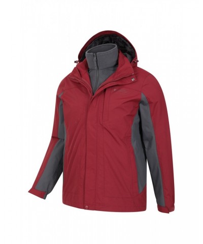 Thunderstorm Mens 3 in 1 Waterproof Jacket Red $35.20 Jackets