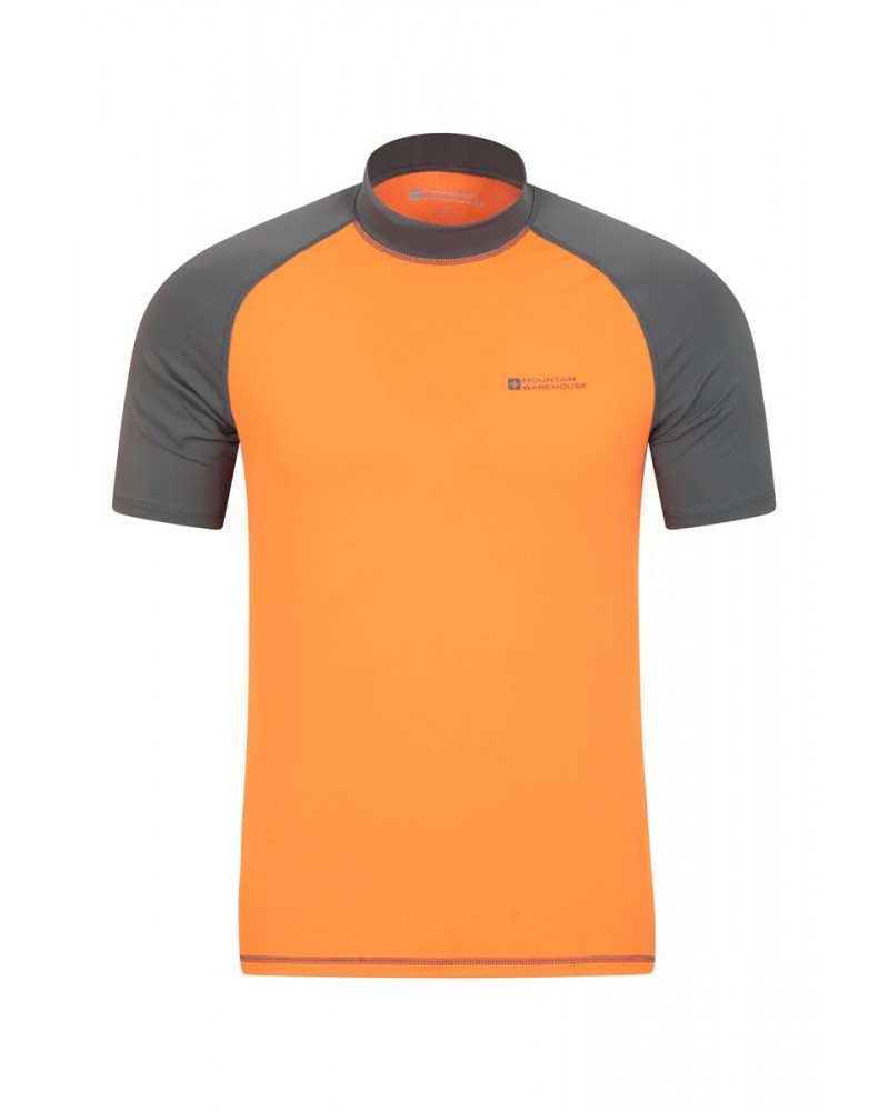 Mens UV Rash Guard Orange $14.24 Swimwear