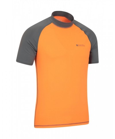 Mens UV Rash Guard Orange $14.24 Swimwear