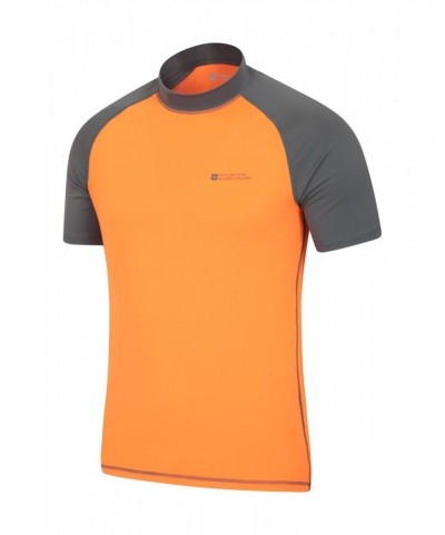 Mens UV Rash Guard Orange $14.24 Swimwear