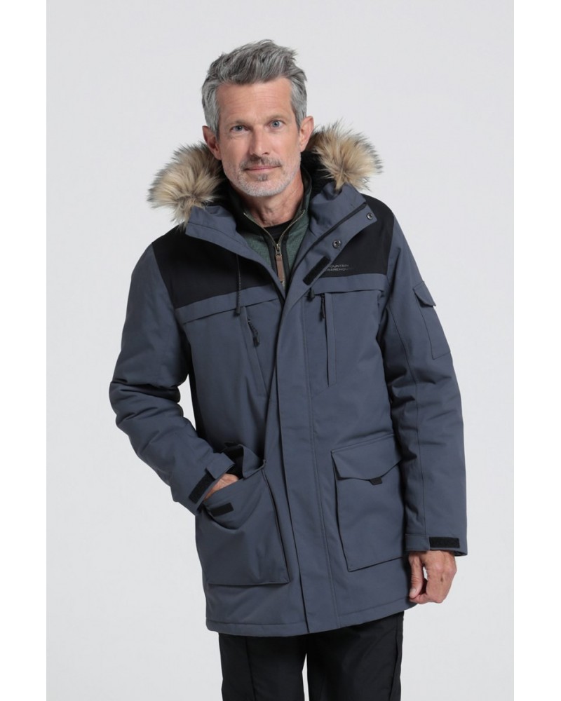 Crux Mens Waterproof Parka Jacket Black $44.65 Jackets