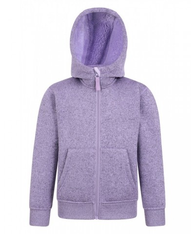 Nevis Fur Lined Kids Hoodie Lilac $15.40 Tops