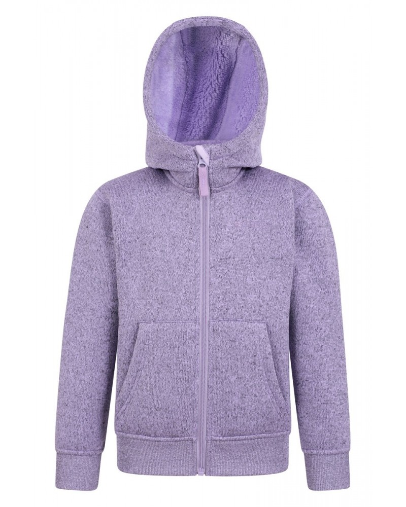 Nevis Fur Lined Kids Hoodie Lilac $15.40 Tops