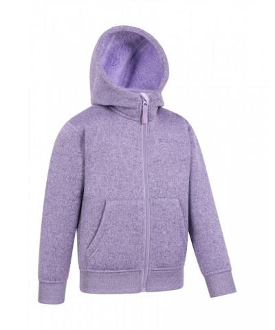 Nevis Fur Lined Kids Hoodie Lilac $15.40 Tops