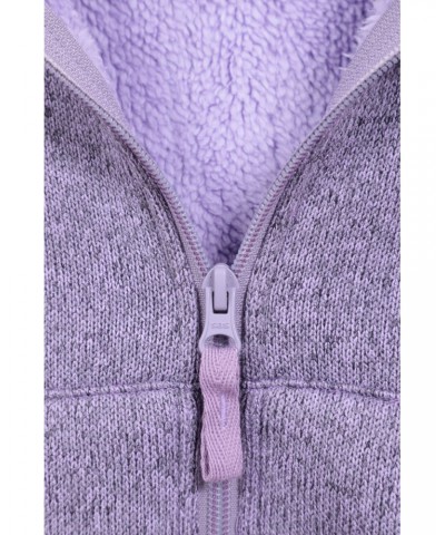 Nevis Fur Lined Kids Hoodie Lilac $15.40 Tops