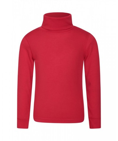 Talus Kids Turtle Neck Top Red $12.53 Active