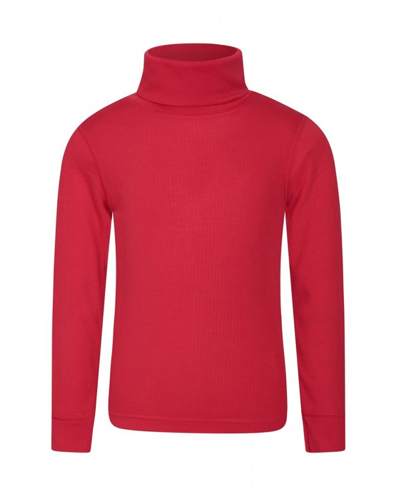 Talus Kids Turtle Neck Top Red $12.53 Active