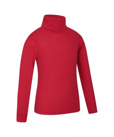 Talus Kids Turtle Neck Top Red $12.53 Active