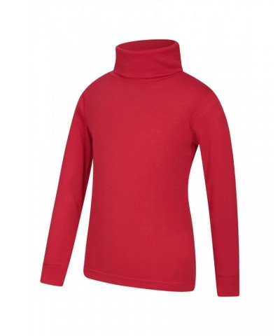 Talus Kids Turtle Neck Top Red $12.53 Active